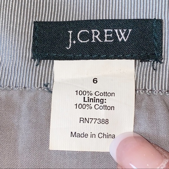 J. Crew Fan Eyelet Mini Skirt Slate Grey 6 Fairy Officecore Career Datenight - Picture 8 of 9